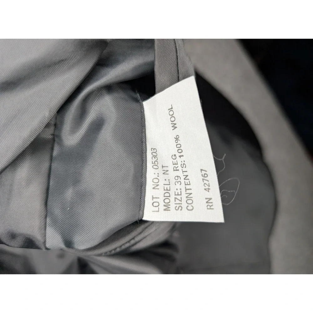 Vintage Giorgio Patrino 100% Pure Wool‎ Black Tuxedo Jacket Blazer Size 39R